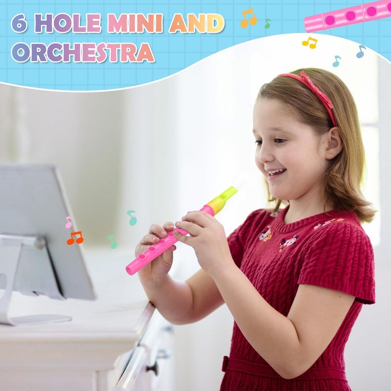 Lukmaa 100 Pcs Musical Recorder Bulk 6 Hole Plastic Recorders Kids Flute Music Instruments Descant Soprano Baroque Style Little Plastic Clarinet for Kids Student School Approved Beginner Gift - Image 4